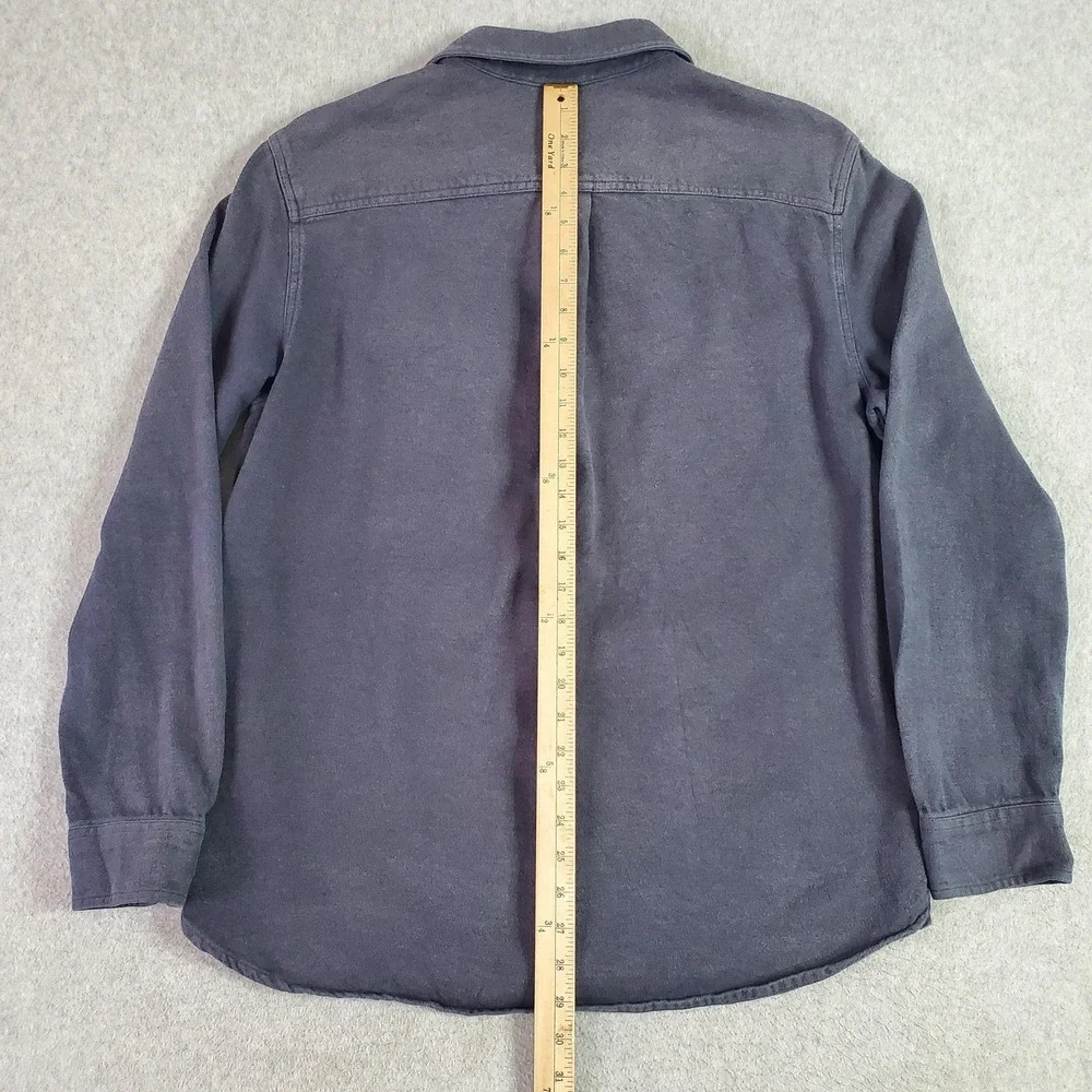The North Face Shirt Jacket Mens Large Gray Heavy Flannel Long Sleeve NF0A7RCI
